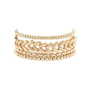 4 Row CCB Ball & Geometric Bracelet